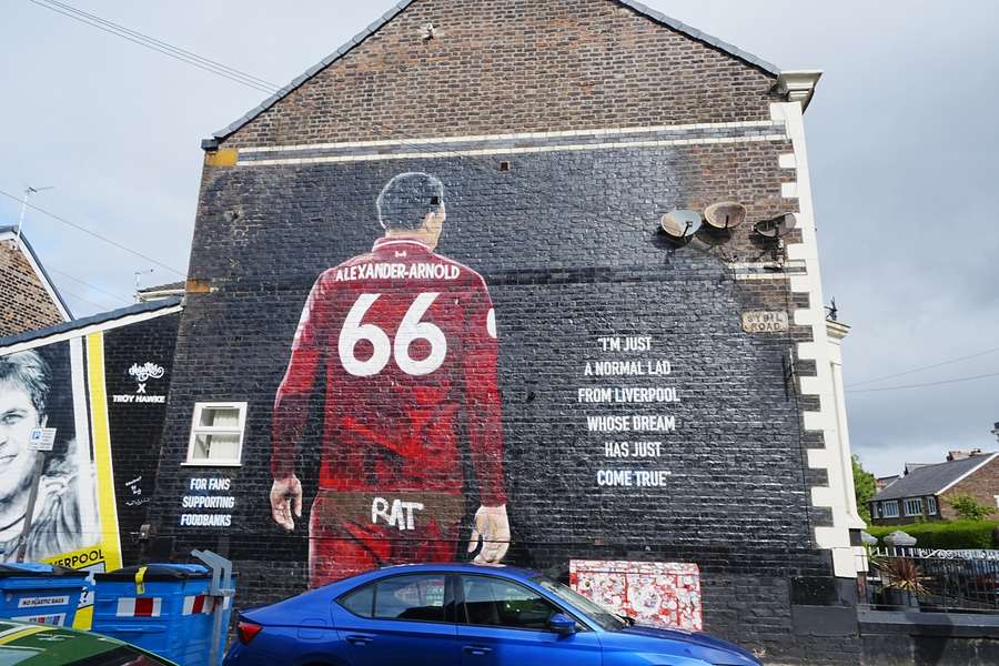 Trent Alexander-Arnold's mural in Liverpool Trent Alexander-Arnold's mural in Liverpool