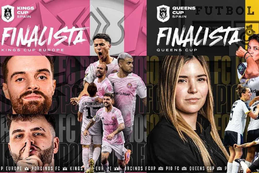 Porcinos FC y PIO FC, campeones de la Kings y la Queens Cup Spain Porcinos FC y PIO FC, campeones de la Kings y la Queens Cup Spain