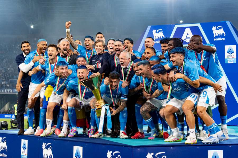 La festa del Napoli campione d'Italia