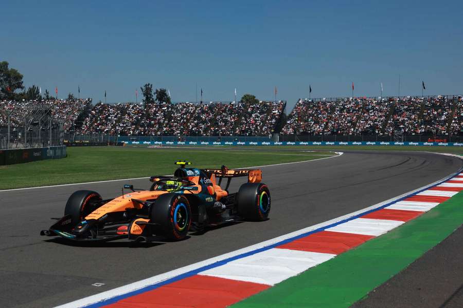 Lando Norris in action Lando Norris in action