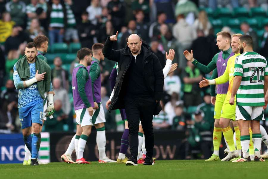 David Gray, trener Hibernian, po meczu ćwierćfinałowym Scottish Cup pomiędzy Celtic a Hibernian na stadionie Celtic Park.