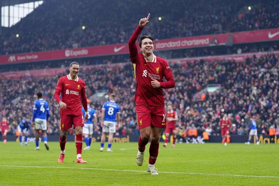 Chiesa strelil svoj prvý gól za Liverpool.