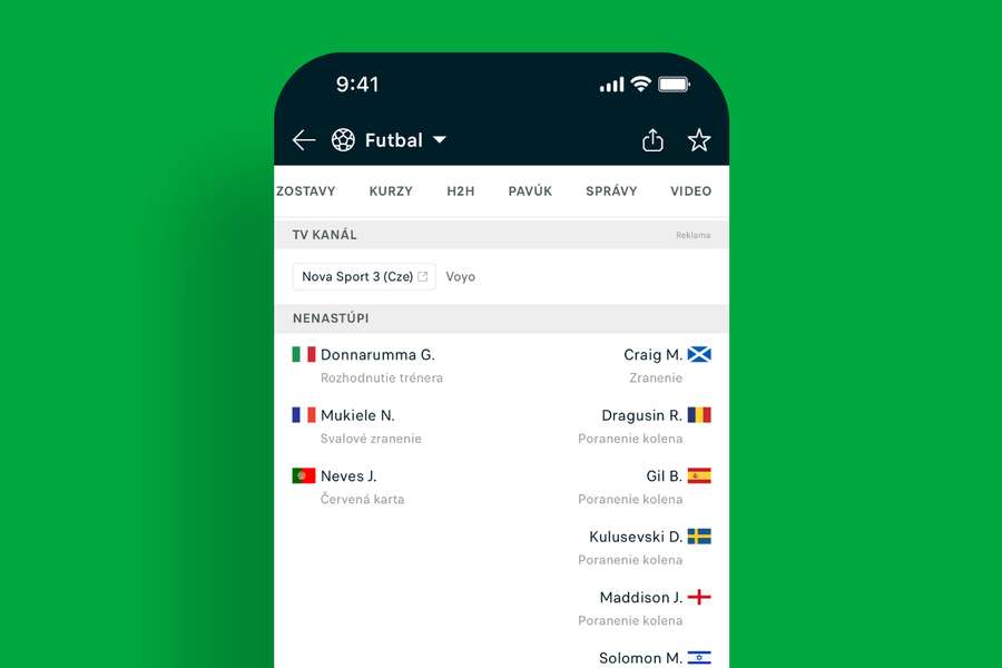 Zranenia a suspendácie.