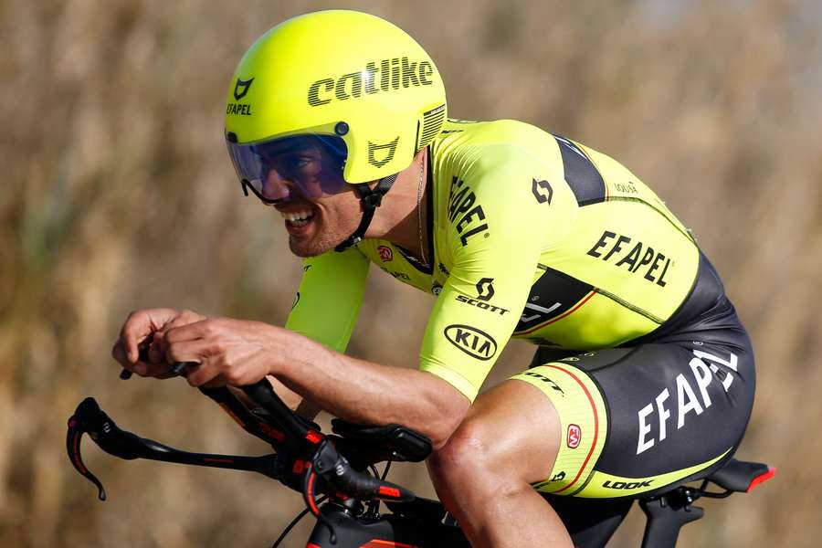 Ciclista da Efapel em ação Ciclista da Efapel em ação