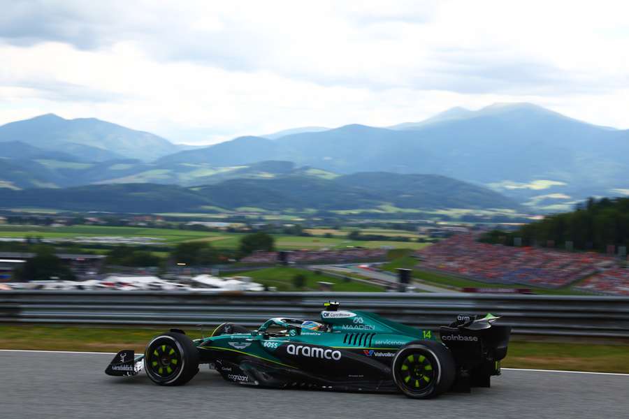 Fernando Alonso, en el circuito del Gran Premio de Austria