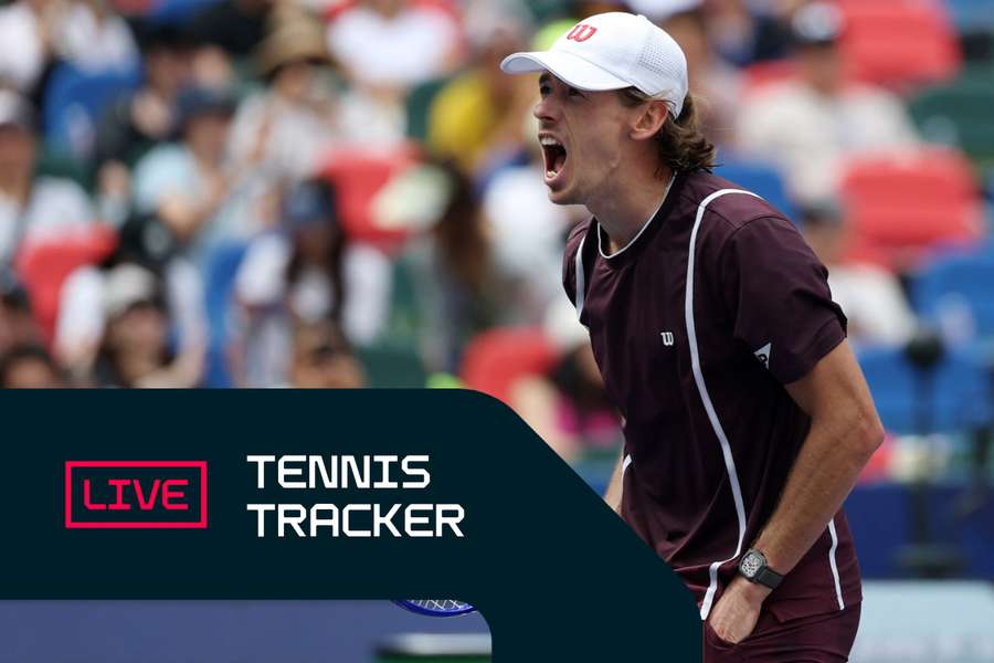 Alex de Minaur festeggia Alex de Minaur festeggia