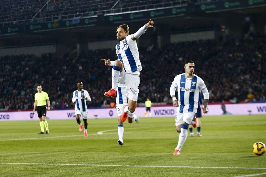 Leganes celebrate goal 