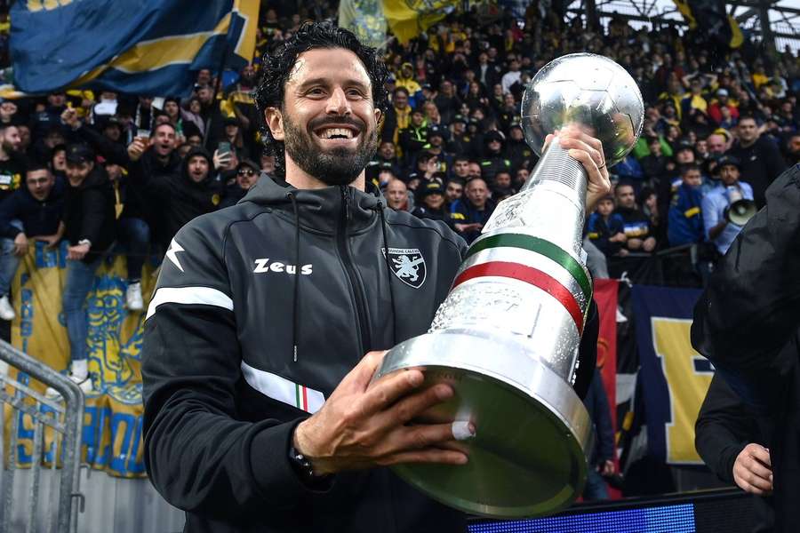 Fabio Grosso em maio passado, após a conquista do título da Série B