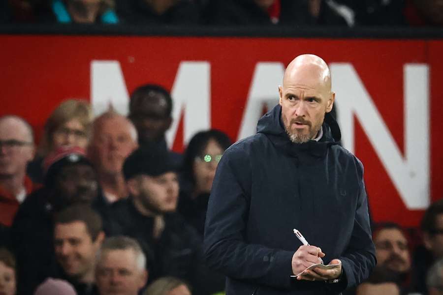 United manager Erik ten Hag looks on