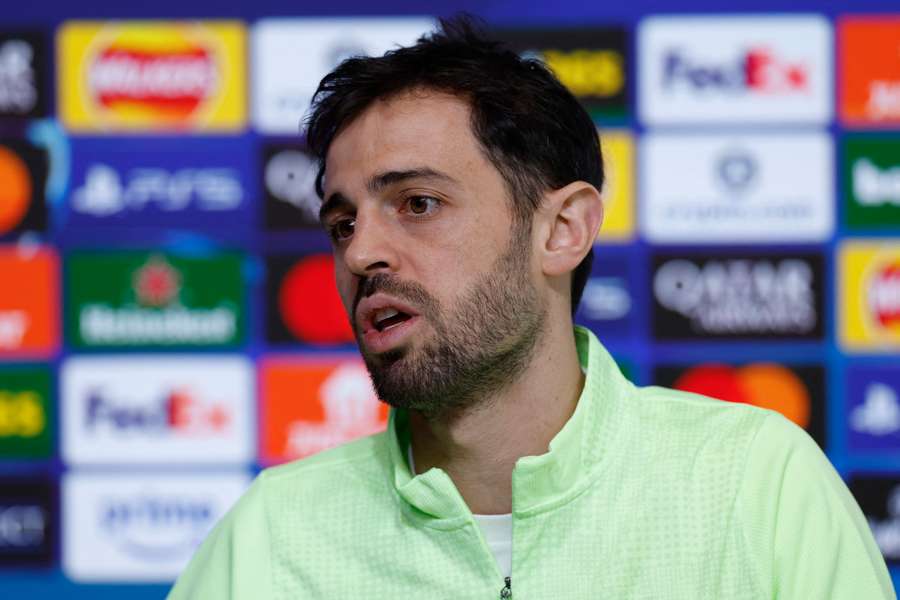 Bernardo Silva, durante su rueda de prensa antes de medirse al Real Madrid Bernardo Silva, durante su rueda de prensa antes de medirse al Real Madrid