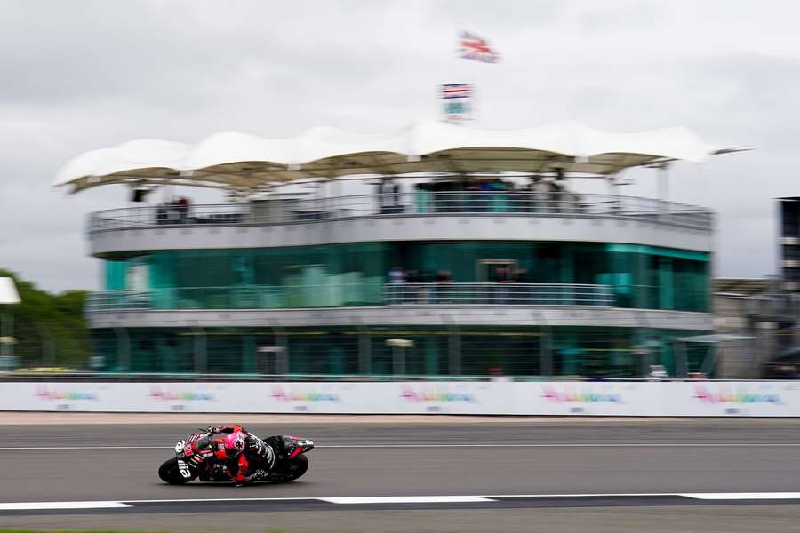 Aleix Espargaro races round Silverstone