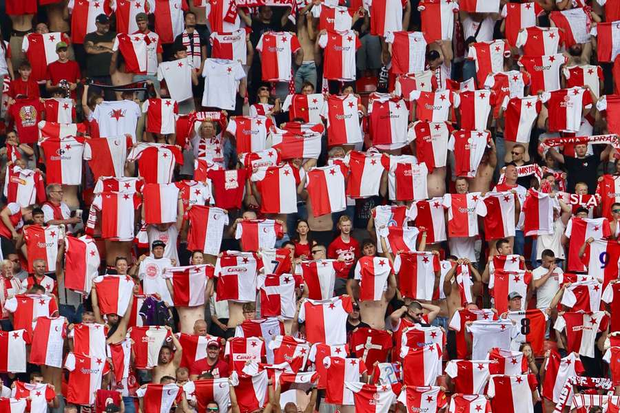 Fanoušci Slavie.