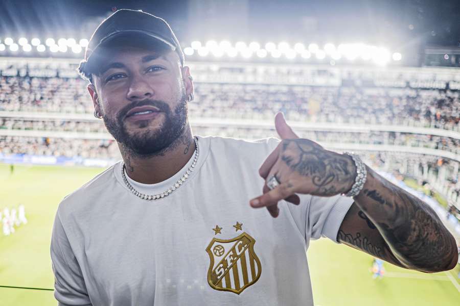Neymar Jr la meciul lui Santos
