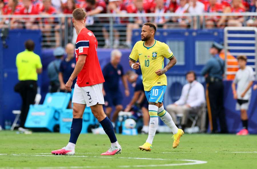 Brazil's Neymar comes on as a substitute Brazil's Neymar comes on as a substitute