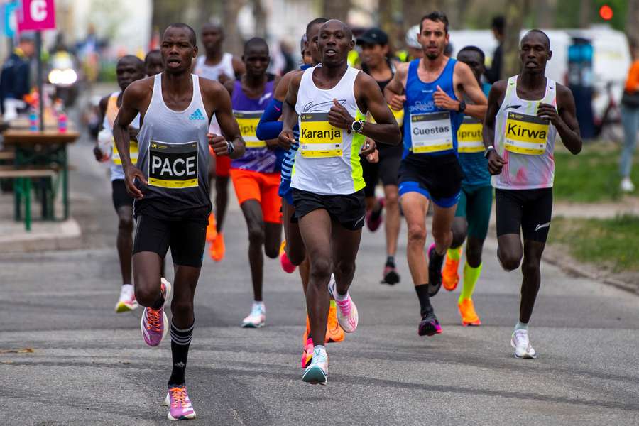 De fire kenyanere dominerede årets marathon.