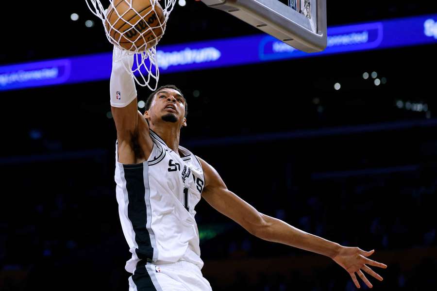 Wembanyama face à Brooklyn le 5 novembre. Wembanyama face à Brooklyn le 5 novembre.