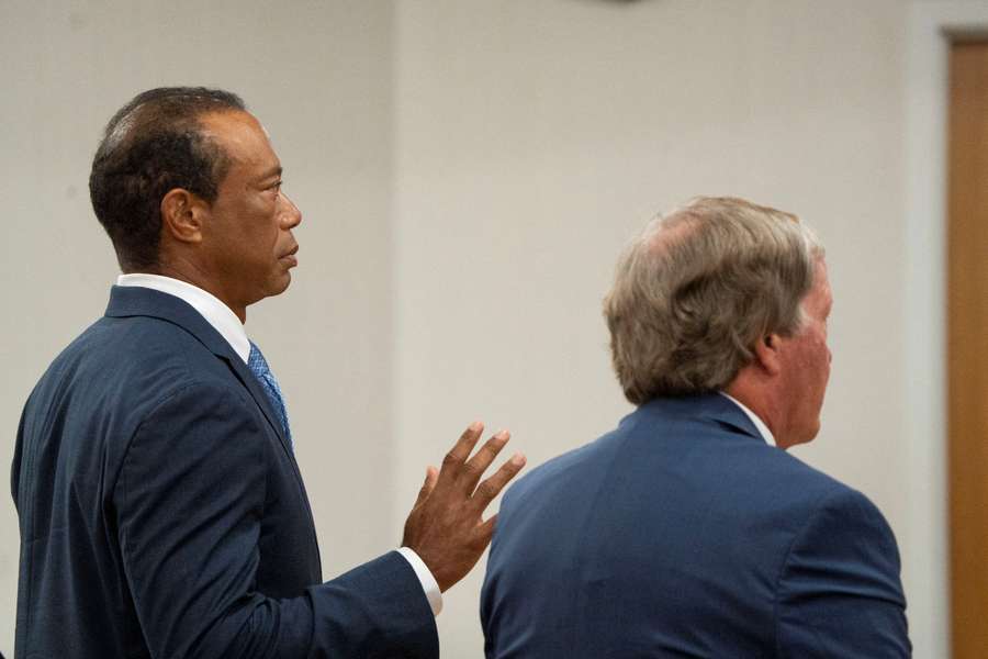 Tiger Woods in the courtroom for his plea hearing Tiger Woods in the courtroom for his plea hearing