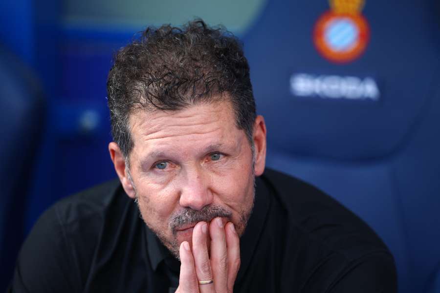 L'allenatore dell'Atlético Madrid, Diego Pablo Simeone L'allenatore dell'Atlético Madrid, Diego Pablo Simeone
