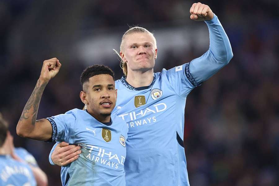 Savinho et Haaland, les deux buteurs du jour côté Manchester City.