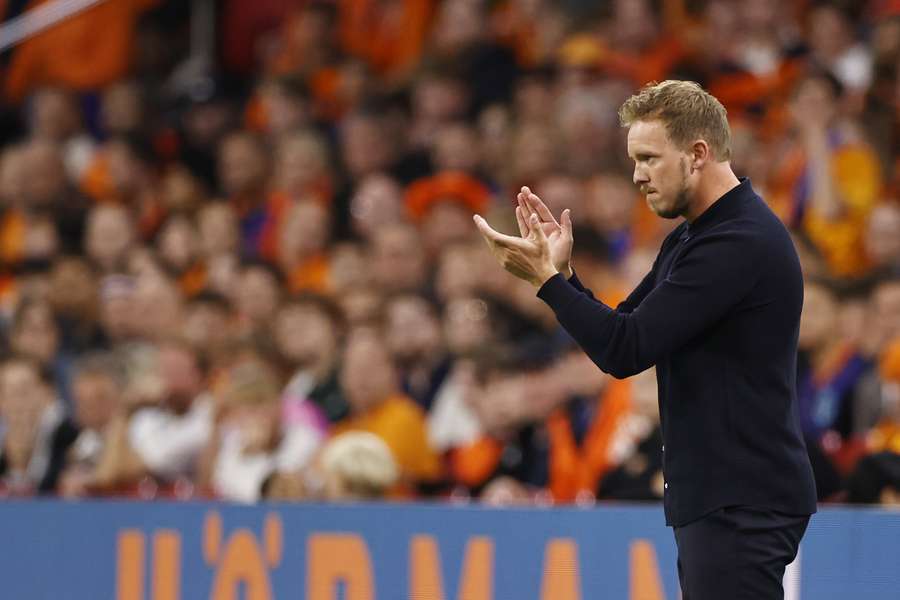 Julian Nagelsmann tijdens Nederland-Duitsland