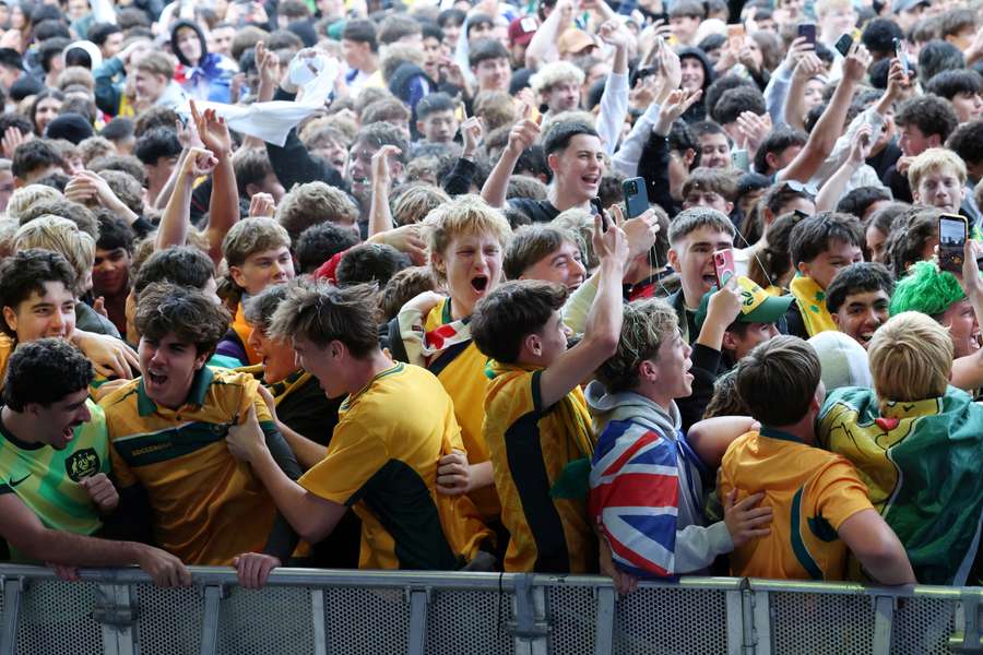 Adeptos da Austrália celebram apuramento da seleção