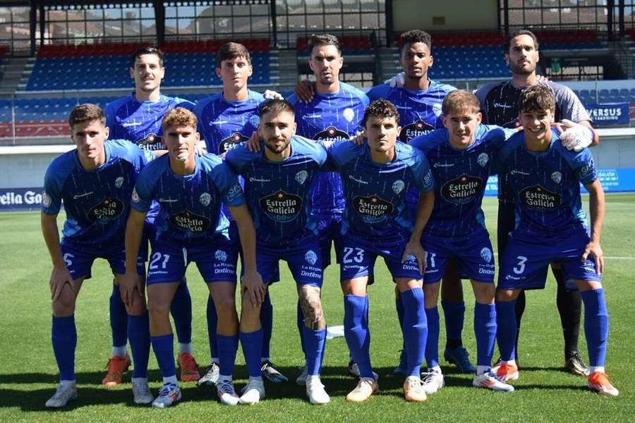 Una alineación del Ourense CF de esta temporada