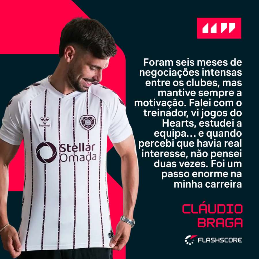 Cláudio assinou pelo Hearts Cláudio assinou pelo Hearts
