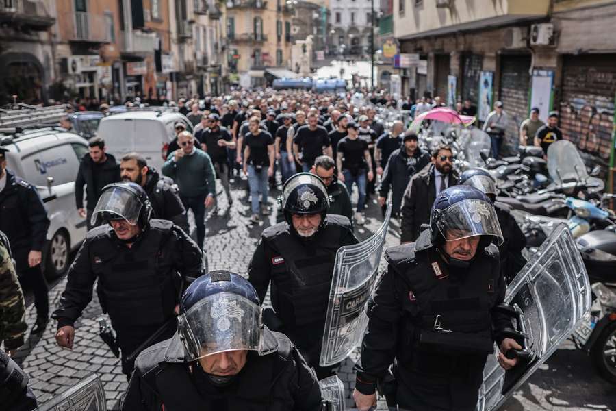 Die italienische Polizei war am Mittwoch schwer beschäftigt gewesen