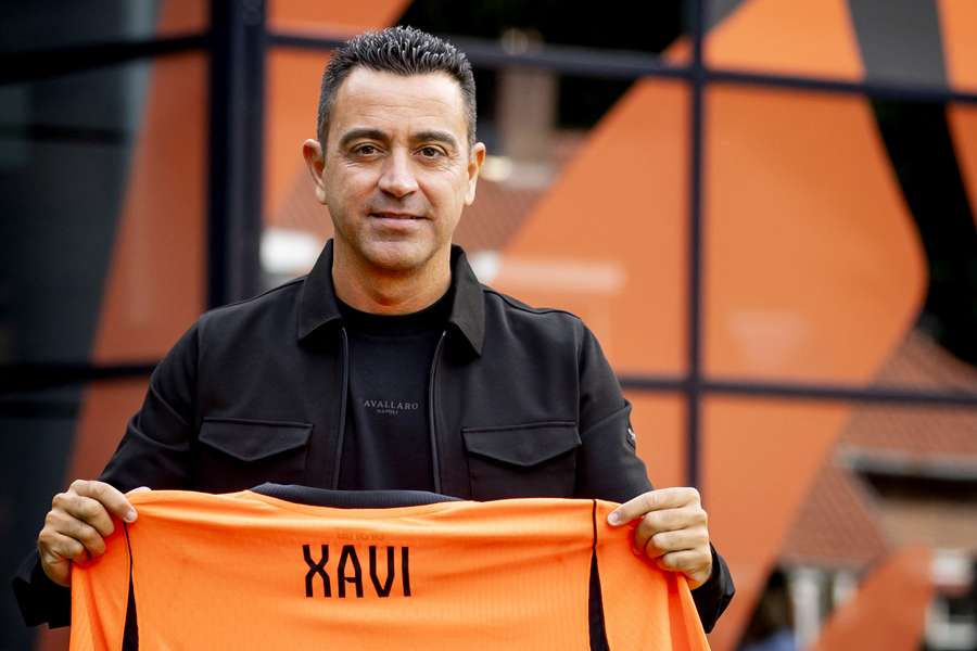Xavi during his presentation as Netherlands manager in August