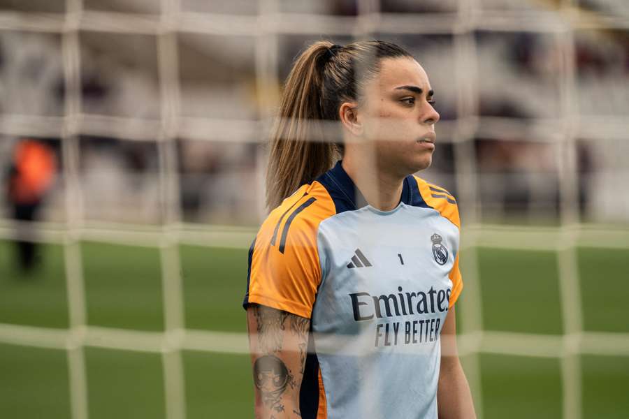Misa, en un calentamiento con el Real Madrid
