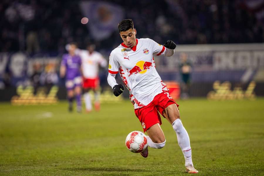 Adam Daghim in action for RB Salzburg