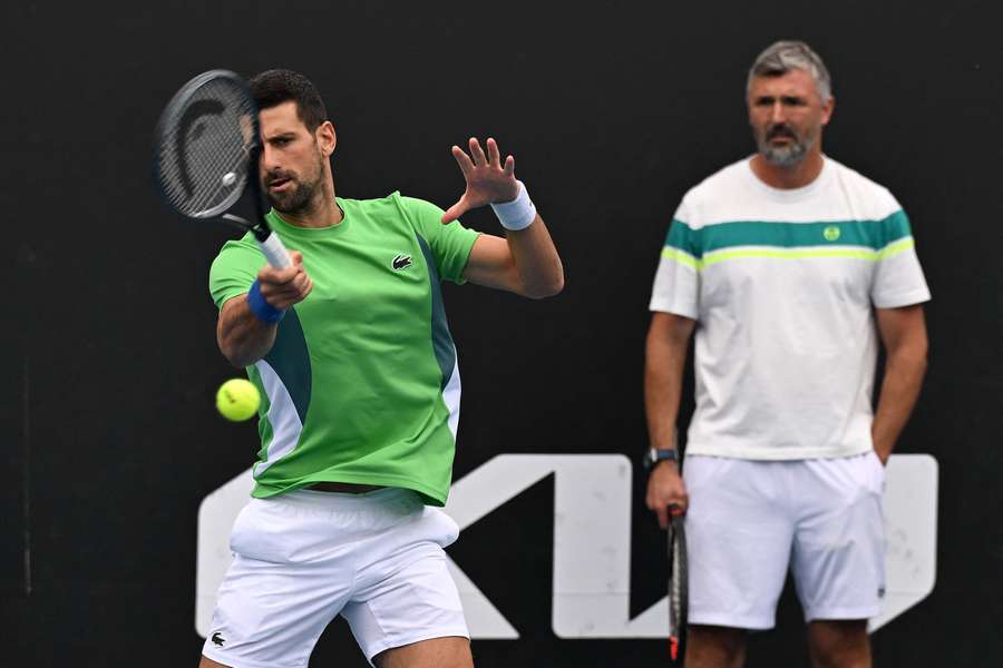 Djokovic e Ivanisevic durante l'ultimo Australian Open