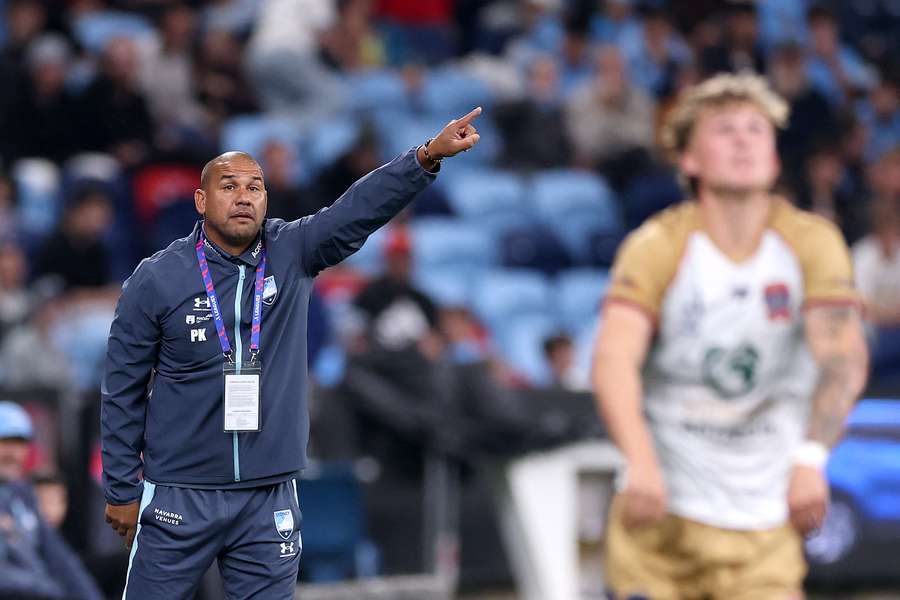 Patrick Kisnorbo directs traffic during Sydney FC's recent semi-final win over Newcastle Jets.
