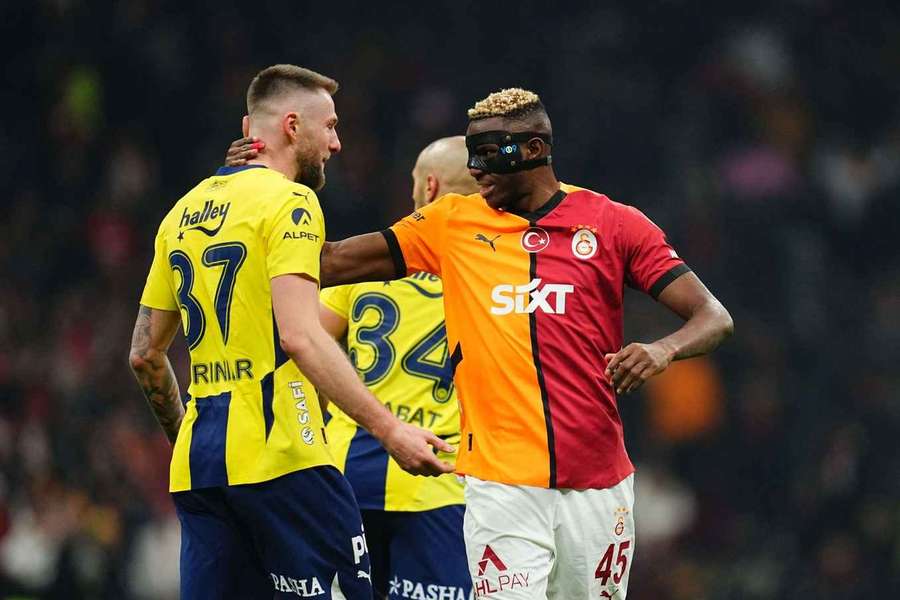 Skriniar (left) and Osimhen went head-to-head on Monday