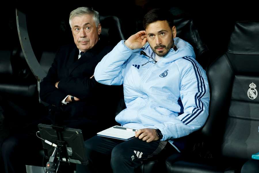 Los Ancelotti, Carlo y Davide, en el derbi ante el Atlético de Champions