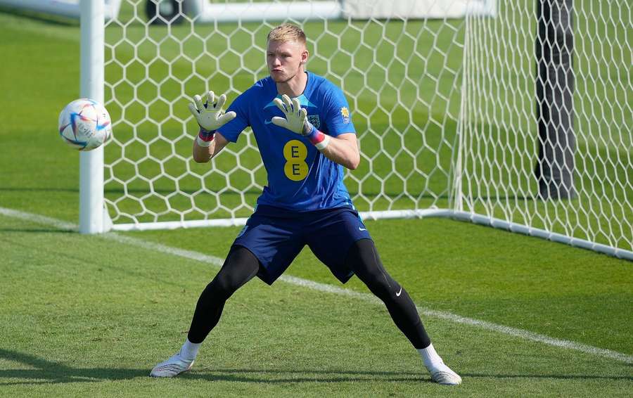 Goalkeeper Aaron Ramsdale is taken through his paces