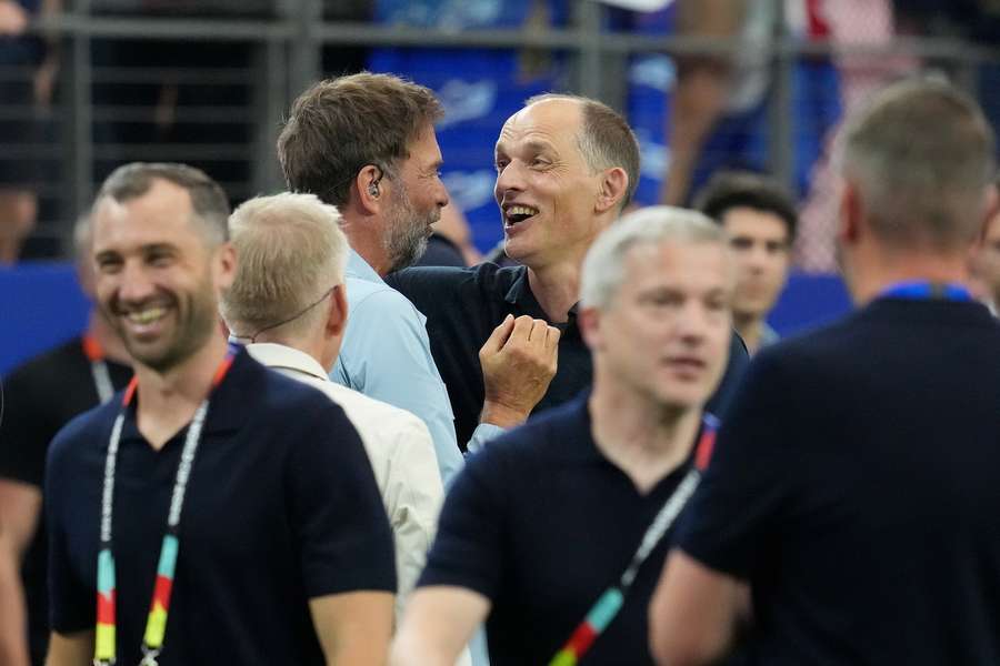 Jürgen Klopp (l.) und Thomas Tuchel haben sich bei der WM 2026 wiedergetroffen.
