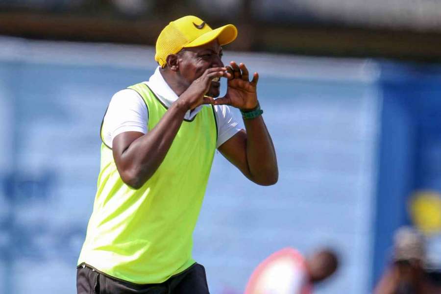 John Kamau on the touchline