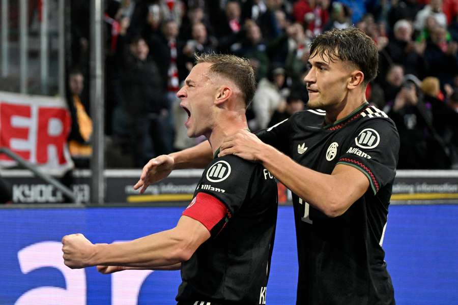 Kimmich celebrates goal Kimmich celebrates goal