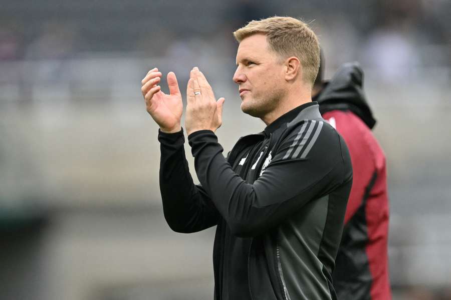 Newcastle United head coach Eddie Howe applauds the supporters