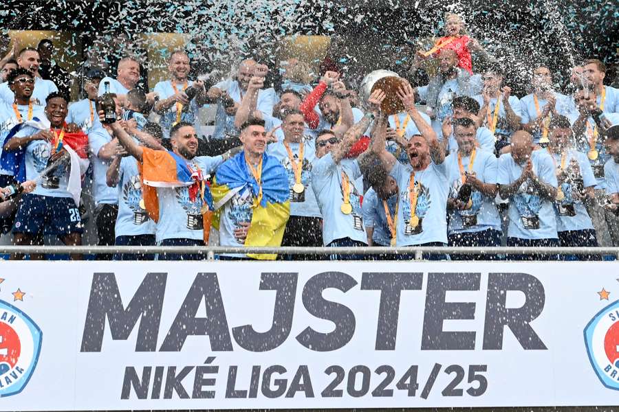 Slovan Bratislava je obhajcom prvenstva.