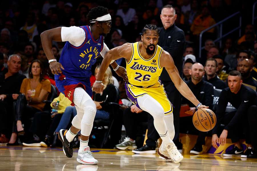 Spencer Dinwiddie em ação pelos LA Lakers