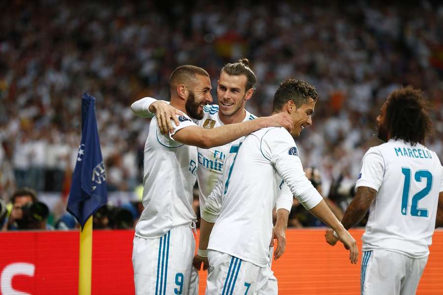 Bale, Benzema y Cristiano Ronaldo en Kiev