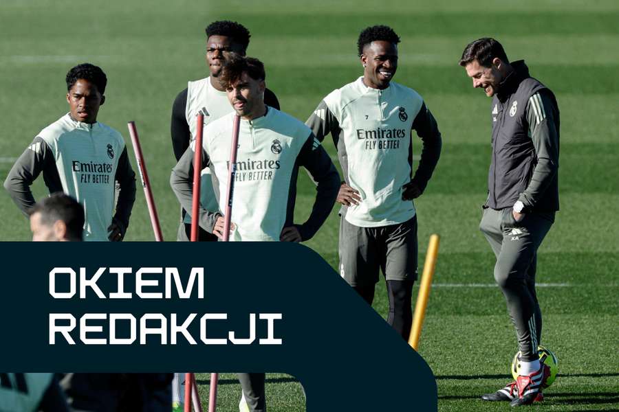 Xabi Alonso i piłkarze Realu w dobrych nastrojach podczas treningu