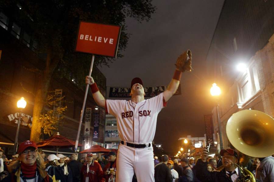 Jogador do Red Sox celebra classificação para World Series em 2024