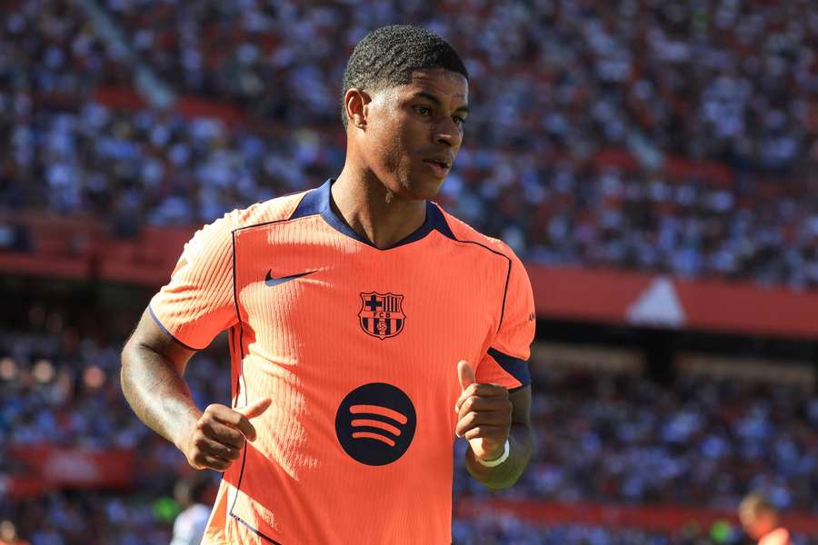 Marcus Rashford of Barcelona during the La Liga against Sevilla