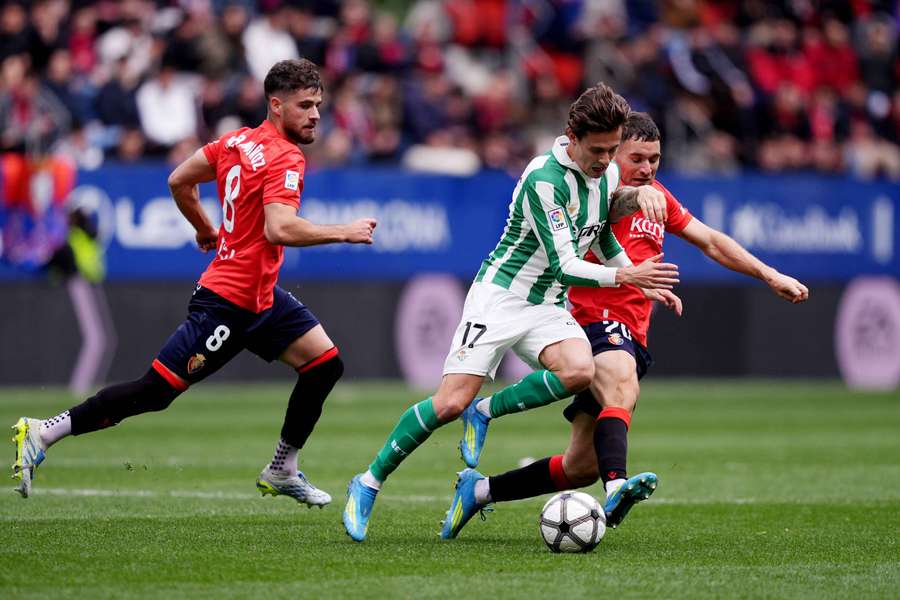Betis s Osasunou jen remizoval.