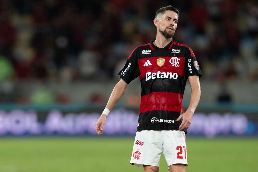 Jorginho cumpriu suspensão na ida da semi da Libertadores Jorginho cumpriu suspensão na ida da semi da Libertadores