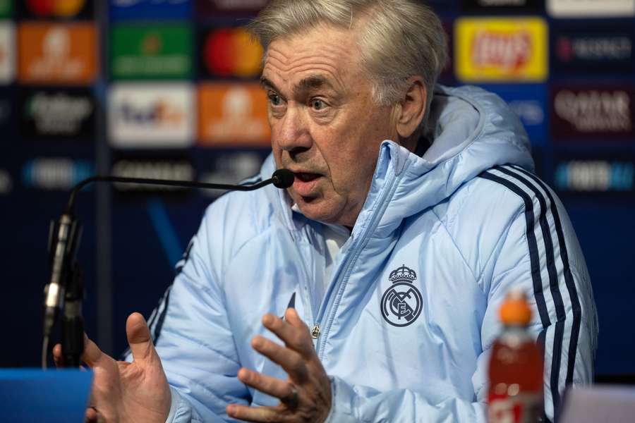 Real Madrid coach Carlo Ancelotti during his press conference