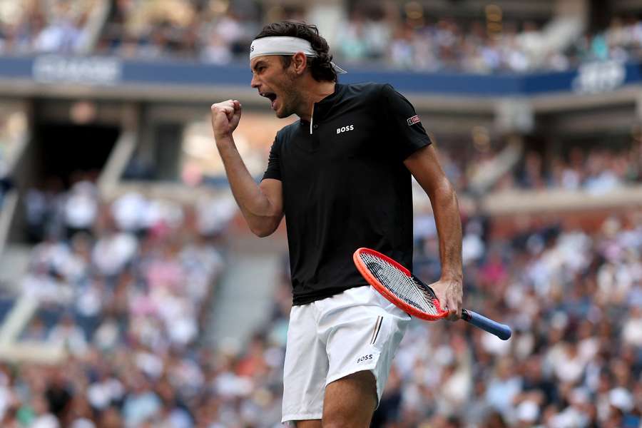 Fritz celebra su victoria ante Zverev